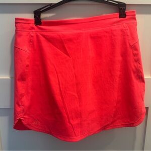 Adidas Neon Red Golf Skirt